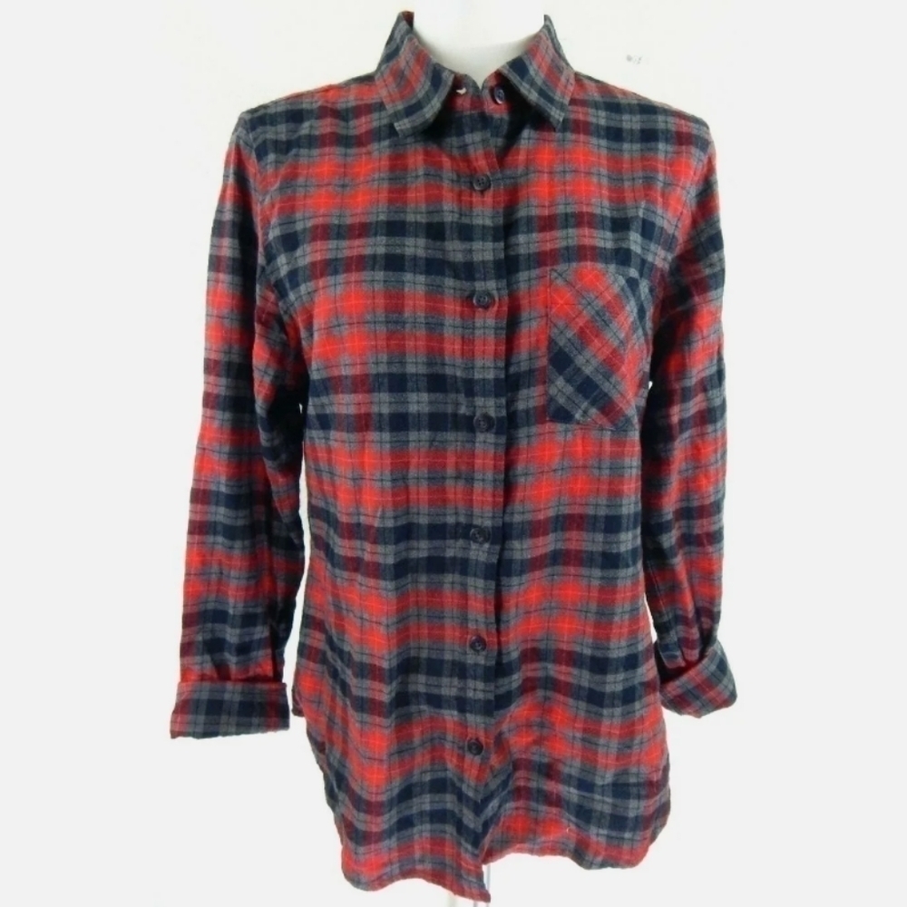Pendleton Red‎ Black Cotton Flannel Shirt